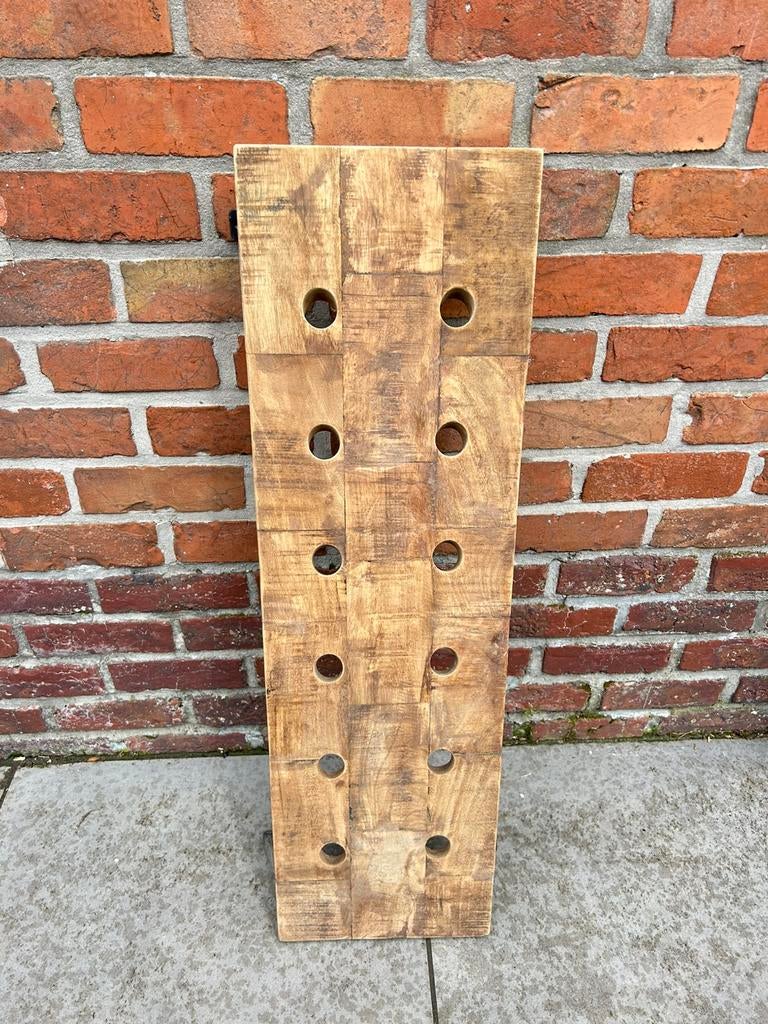 Houten wijnfleshouder, Ophalen, Zo goed als nieuw