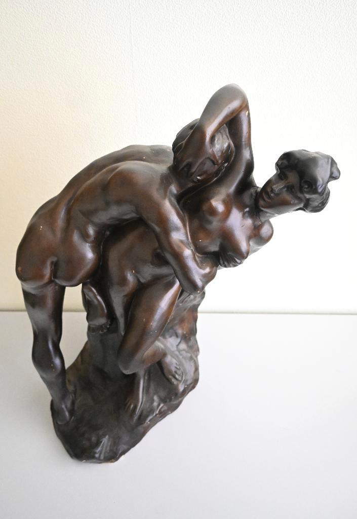 Beeld 'Le Triomphe de la Femme'- Jef Lambeaux, Antiquités & Art, Art | Sculptures & Bois, Statue, Autres matériaux, Scène, 50 - 100 cm