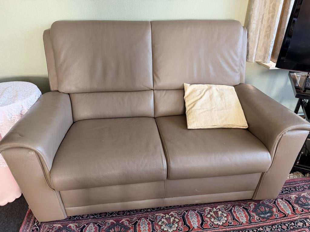 Lederen zetel, Ophalen, Gebruikt, 150 tot 200 cm, Tweepersoons