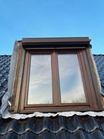 Houten venster met rolluik, Double vitrage, 120 à 160 cm, Fenêtre de façade ou Vitre, Enlèvement