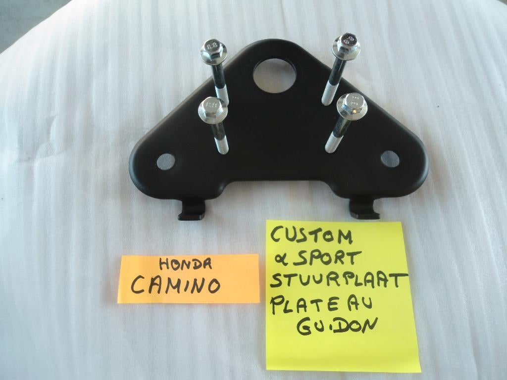 Honda Camino : Custom & Sport : plaque direction + boulons, Enlèvement, Comme neuf, Cadre, Honda Camino