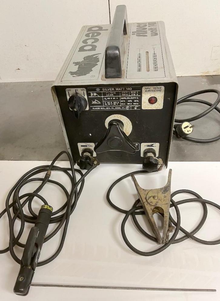 Fer à souder avec cette machine à souder DECA 140 ampères, Bricolage & Construction, Métaux, Comme neuf, Fer, Enlèvement ou Envoi