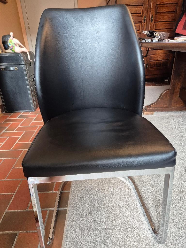 Stoelen, Huis en Inrichting, Stoelen, Ophalen, Kunststof, Gebruikt, Zwart