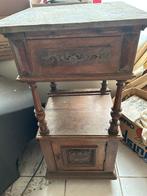 Antiek nachtkastje met wit porseleinen bak, Antiek en Kunst, Curiosa en Brocante, Ophalen