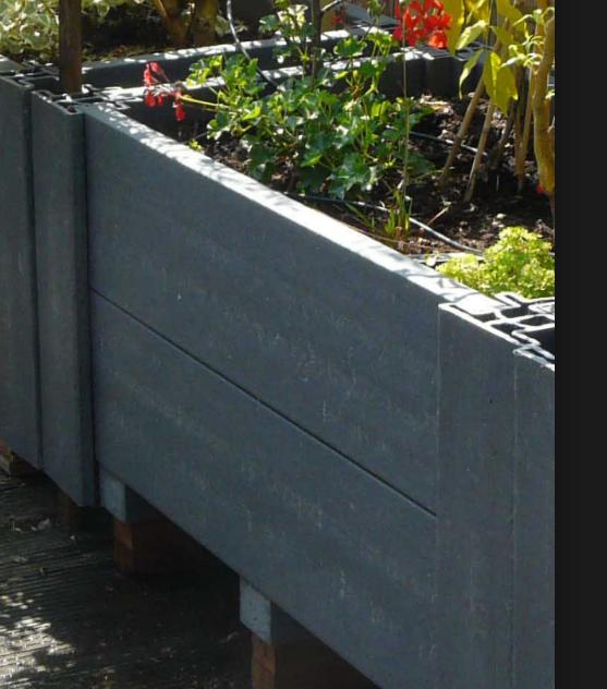 grand bac potager de terrasse sur roulettes - très solide, Enlèvement, Utilisé, Autres types