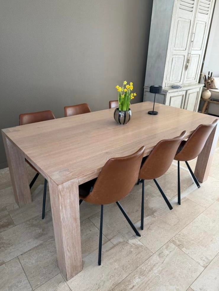 Massief eiken tafel : KOOPJE !!!, Enlèvement, Utilisé