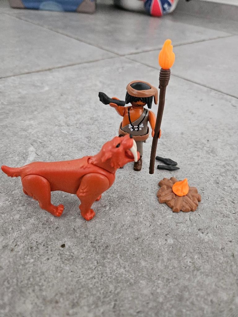 Playmobil Neanderthaler met sabeltandtijger 9442, Kinderen en Baby's, Speelgoed | Playmobil, Zo goed als nieuw, Complete set, Ophalen of Verzenden
