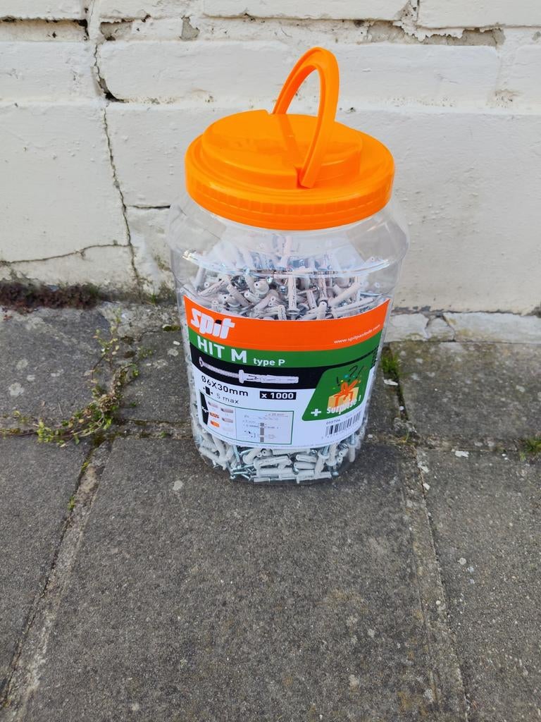 1000 Chevilles à frapper SPIT HIT M 6x30mm - NEUF, Bricolage & Construction, Quincaillerie & Fixations, Enlèvement, Chevilles
