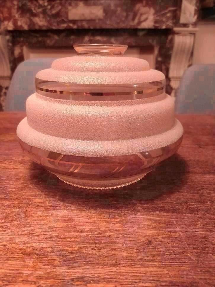 Plafondlamp, Booms glas, Antiek en Kunst, Antiek | Verlichting, Ophalen of Verzenden