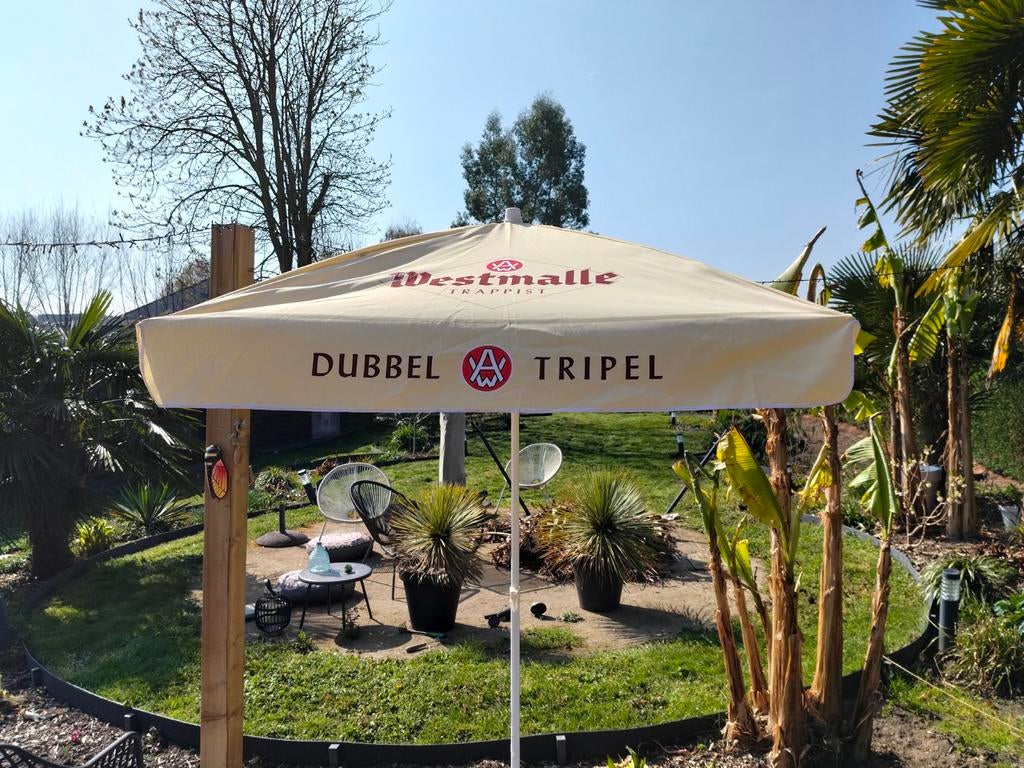 2 parasols Westmalle trappist, Verzamelen, Merken en Reclamevoorwerpen, Ophalen