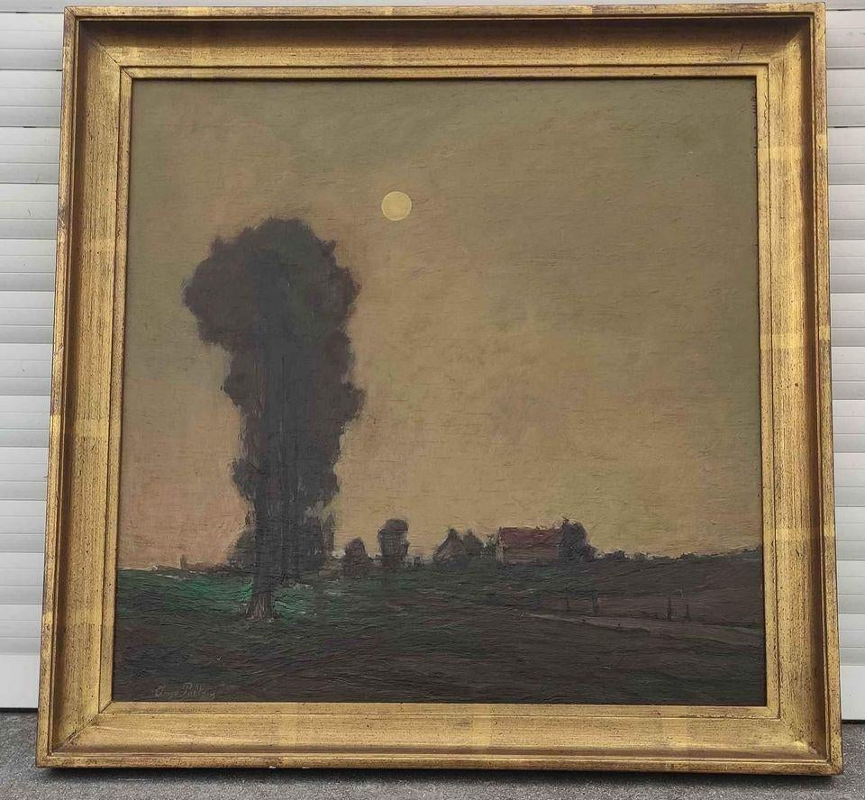 Huile sur panneau crépuscule signe ange pultau, Antiquités & Art, Enlèvement ou Envoi