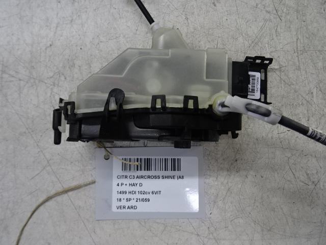 SERRURE DE PORTE ARRIÈRE DROITE C3 Aircross (2C / 2R), Utilisé, Arrière, Citroën