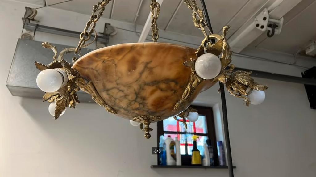 Mooie luster in Albast, Antiek en Kunst, Ophalen