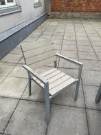 Tuintafel met bijhorende stoelen, Tuin en Terras, Ophalen, Gebruikt, Rechthoekig, Aluminium