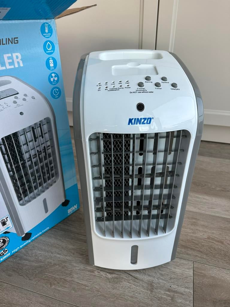 Refroidisseur d'air Kinzo, blanc,57cm (2 pièces disponibles), Minuterie, Enlèvement ou Envoi, Comme neuf, Ventilateur sur pied