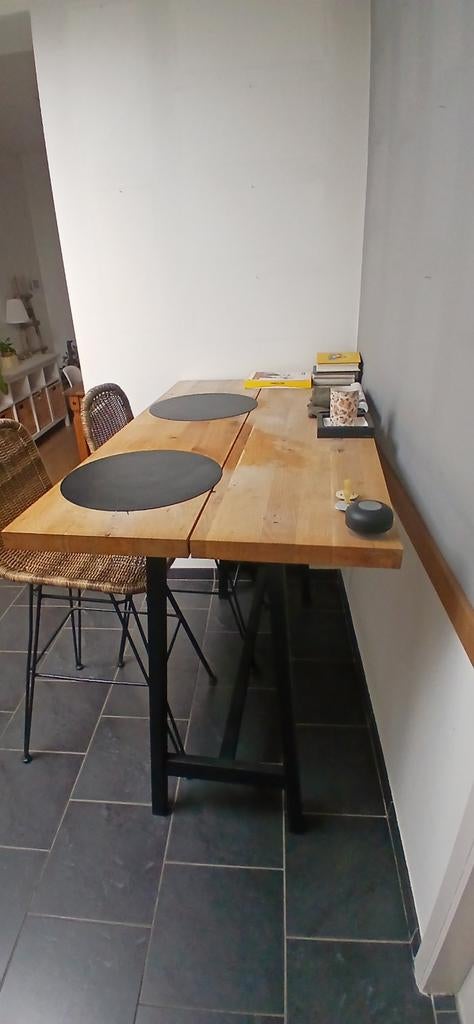 Hoge Tafel met 4 stoelen, Huis en Inrichting, Tafels | Statafels, Ophalen