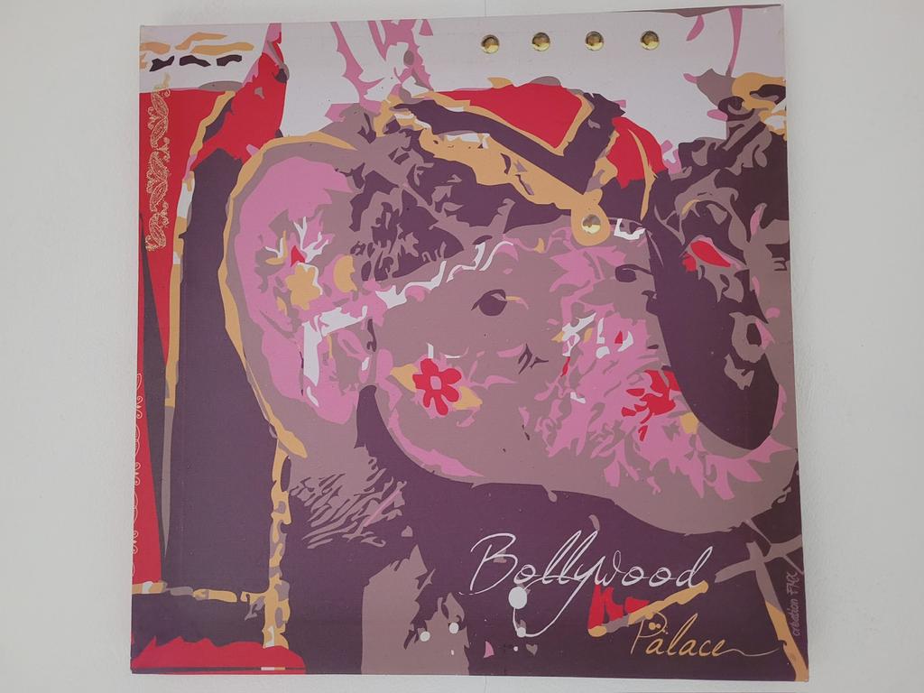 Prachtig olieverfschilderij op canvas BOLLYWOOD Palace, Ophalen, Zo goed als nieuw