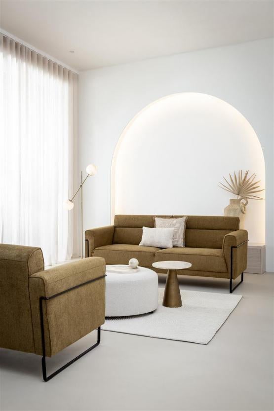 zetel + poef, Enlèvement, Comme neuf, Modern