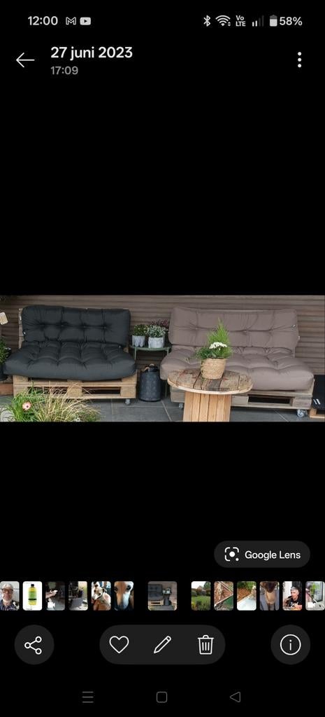 Zitkussens voor pallet, Tuin en Terras, Schuttingen, Ophalen