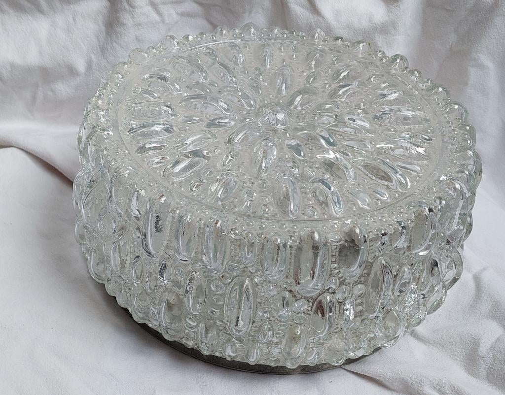 plafonnier, Enlèvement ou Envoi, Utilisé, Verre, Vintage jaren '60-'70
