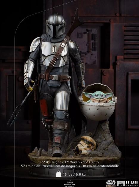 Iron Studios - The Mandalorian - Grogu & Mandalorion, Ophalen of Verzenden
