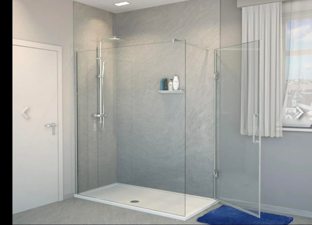 Paroie + porte de douche en verre Novellini 120x90, Enlèvement