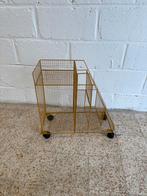 Petite desserte vintage dorée 1980, 25 à 50 cm, Mid century modern vintage design, Enlèvement, Utilisé