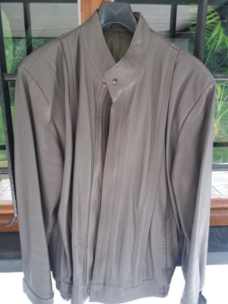 Veste en cuir homme, Enlèvement, Brun