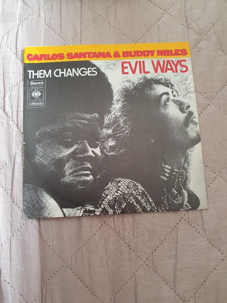 S - Carlos Santana & Buddy Miles – Evil Ways - 1972, CD & DVD, Vinyles Singles, Enlèvement ou Envoi, Single, Comme neuf, 1970 - 1979