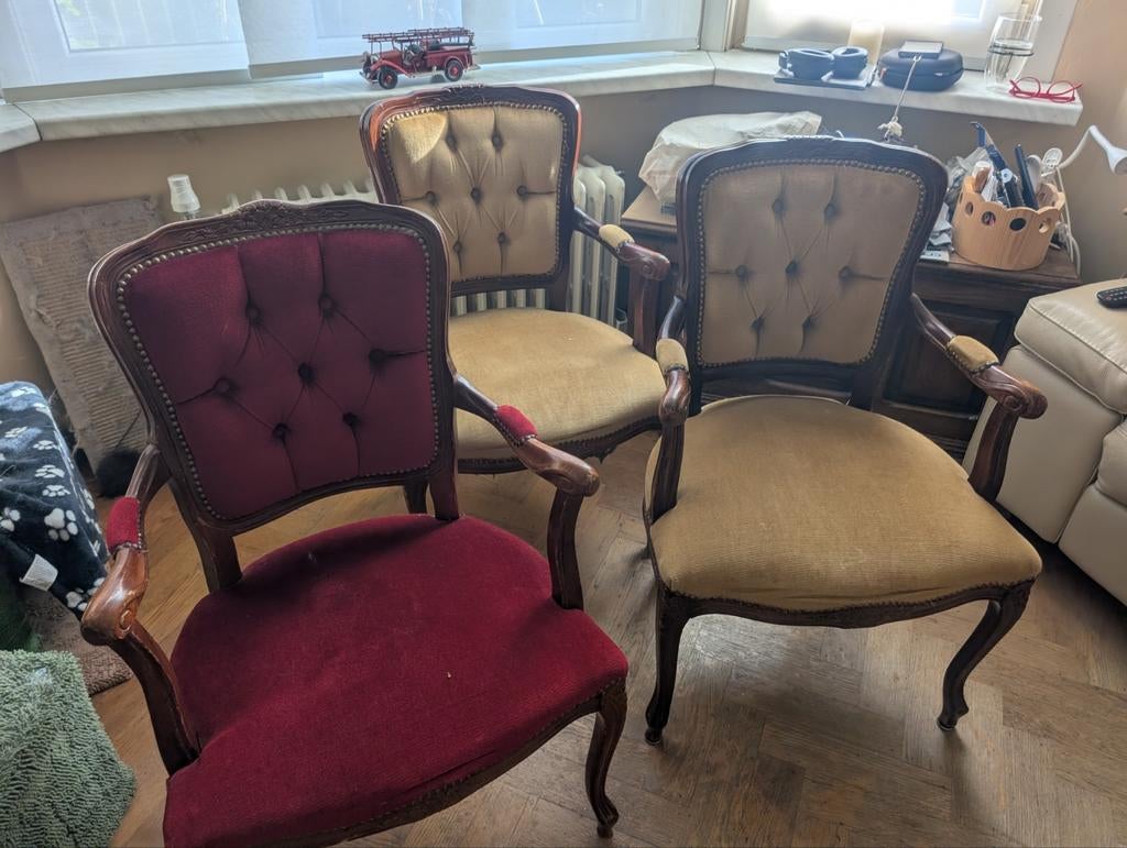 3 Voltaire fauteuils, Antiek en Kunst, Ophalen