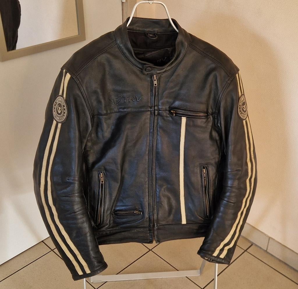 Veste moto👍Vintage-Racer-Look👍100% Cuir Waterresist👍t:52, Motos, Vêtements | Vêtements de moto, Enlèvement ou Envoi, Seconde main