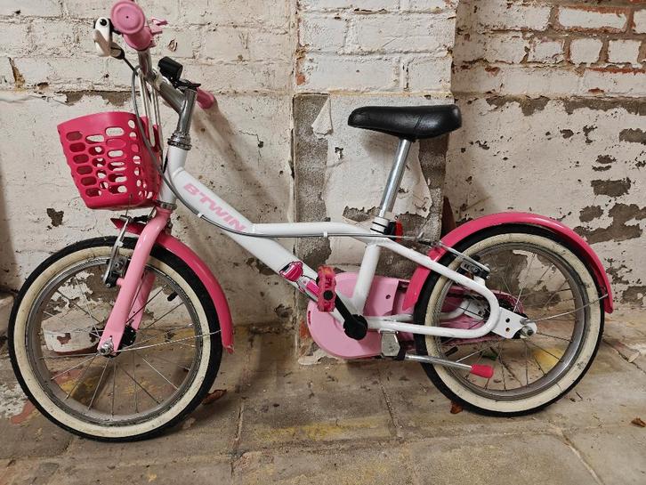 Vélo enfant fille (4-6 ans) 16 pouces Btwin, Fietsen en Brommers, Fietsen | Meisjes, Gebruikt, 16 inch, Handrem, Ophalen