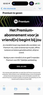3 maand Spotify premium, Drie personen of meer, Kortingsbon, Overige typen