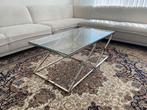 Salontafel met wandtafel, Ophalen, Gebruikt, 100 tot 150 cm, Glas