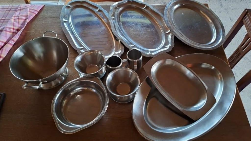 inox schalen, Ophalen, Gebruikt