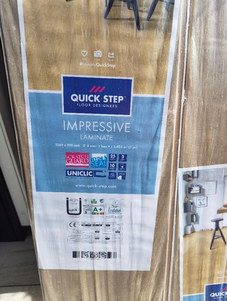 Quick Step Laminaat IM1854 2 pak, Ophalen, Kunststof, 50 tot 150 cm, Nieuw