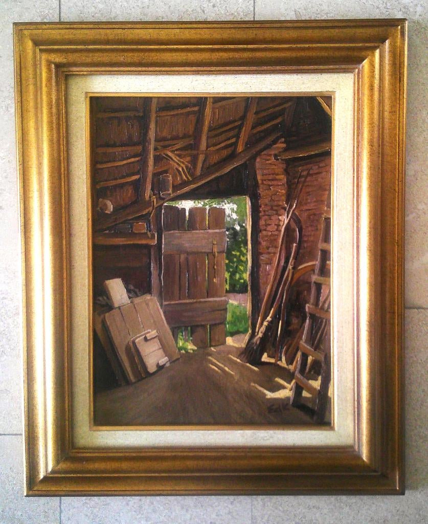 Stalinterieur ca. 1950 - Edzard Willem Koning 1869-1954, Antiek en Kunst, Kunst | Schilderijen | Klassiek, Ophalen of Verzenden