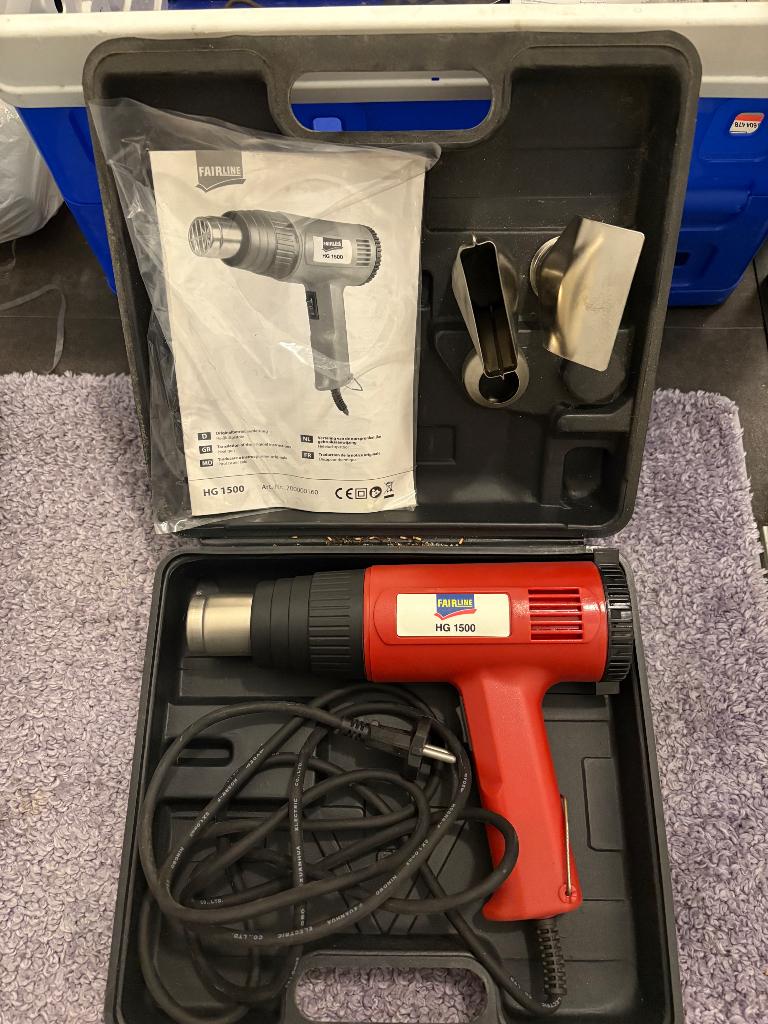 Fairline HG1500 heteluchtpistool, Doe-het-zelf en Bouw, Gereedschap | Handgereedschap, Zo goed als nieuw, Ophalen