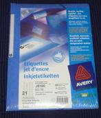 Pochette d’étiquettes Avery J8160 – 63,5  38,1 mm, Enlèvement ou Envoi, Neuf