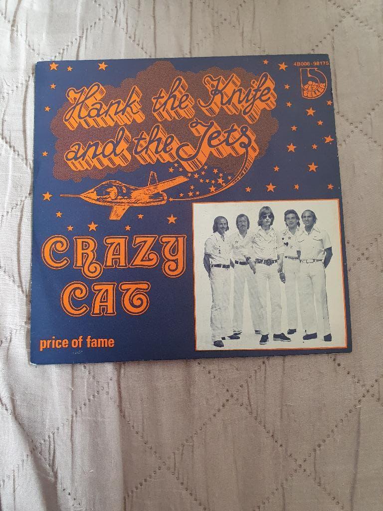 S - Hank The Knife And The Jets – Crazy Cat - 1976, Cd's en Dvd's, Vinyl Singles, 7 inch, Single, Ophalen of Verzenden, Rock en Metal