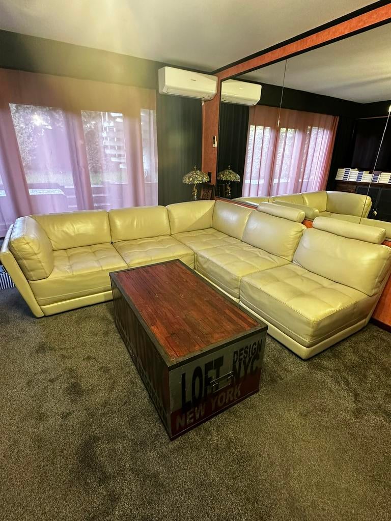 Salon cuir chateau d’ax, Maison & Meubles, Enlèvement, Comme neuf, Cuir