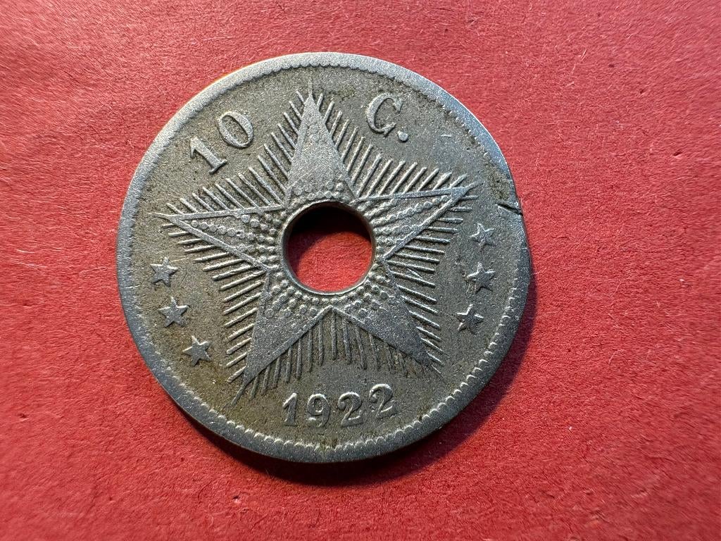 Congo Belge - 10 centimes 1922 (#266#), Enlèvement ou Envoi, Autres pays, Monnaie en vrac