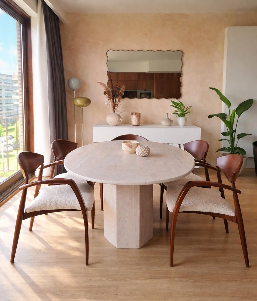 Chaises Paco Capdell, 6 pièces en tissu teddy neuf., Maison & Meubles, Chaises, Vintage, Comme neuf, Enlèvement, Cinq, Six Chaises ou plus