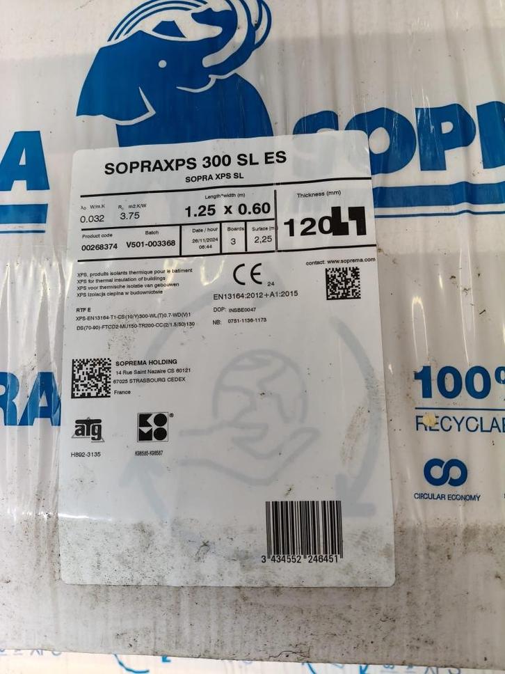 Isolatie platen sopra xps 300, Bricolage & Construction, Isolation & Étanchéité, Neuf, Isolation de sol, Isolation des murs, Isolation de toiture