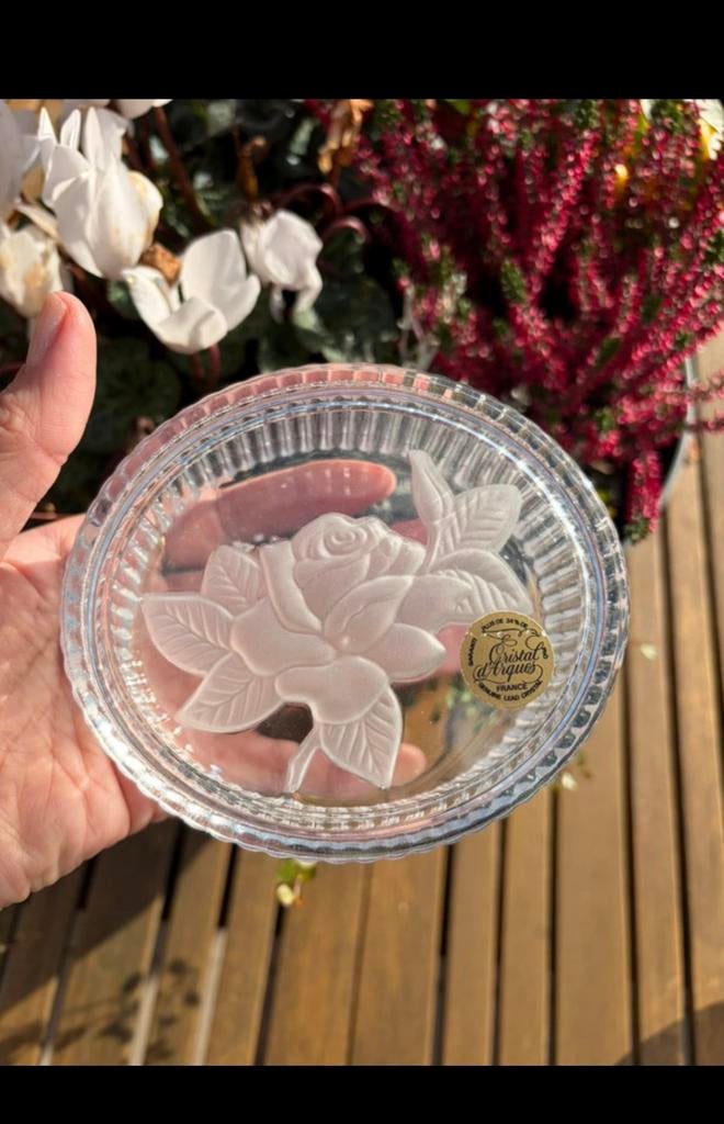 Cristal d’Arques snuisterijen kristallen doosje 1980, Antiquités & Art, Antiquités | Verre & Cristal, Enlèvement ou Envoi