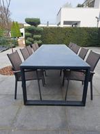 Grote tuintafel met 10 stoelen, Tuin en Terras, Tuintafels, Ophalen