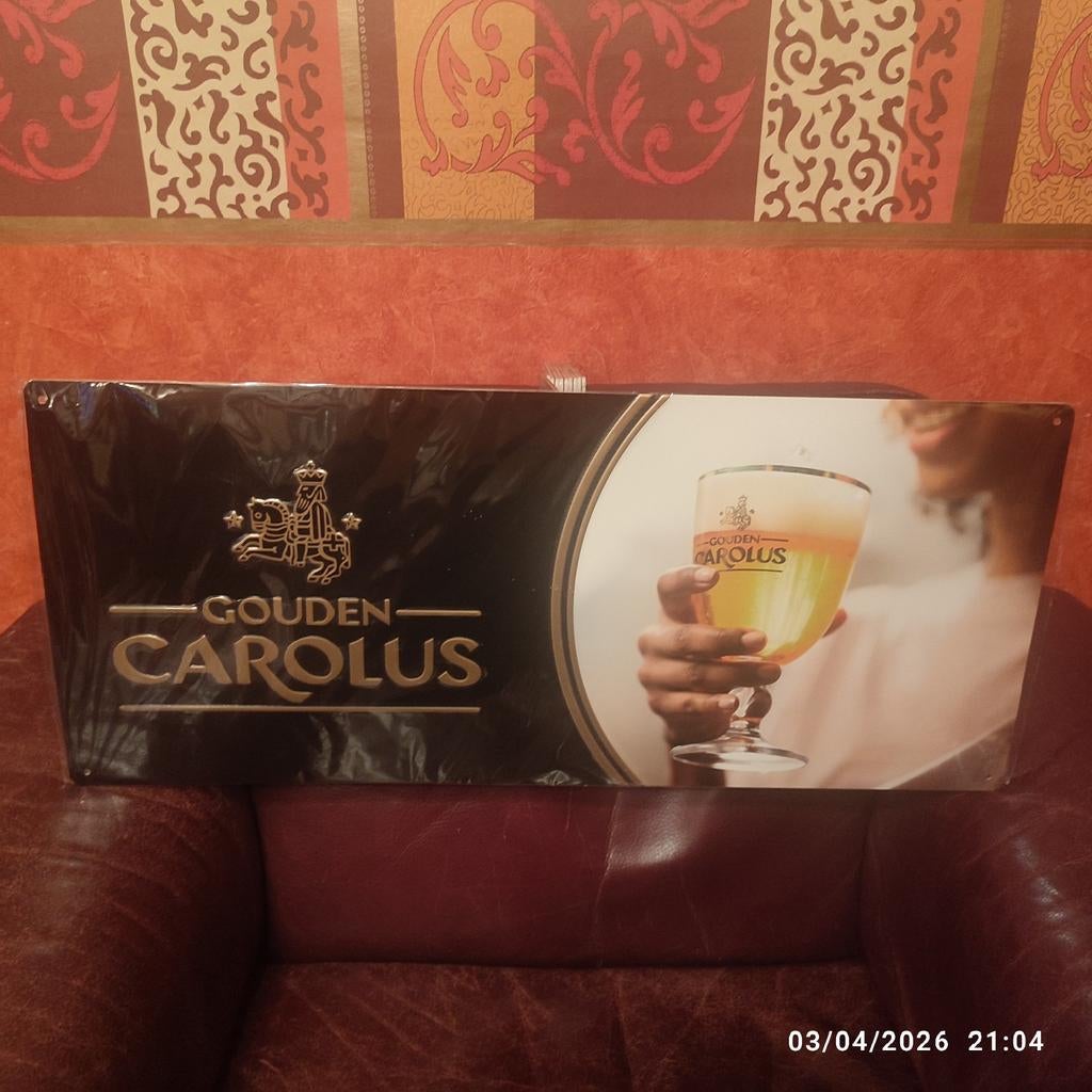 Plaque en métal CAROLUS ., Enlèvement, Neuf, Panneau, Plaque ou Plaquette publicitaire, Autres marques