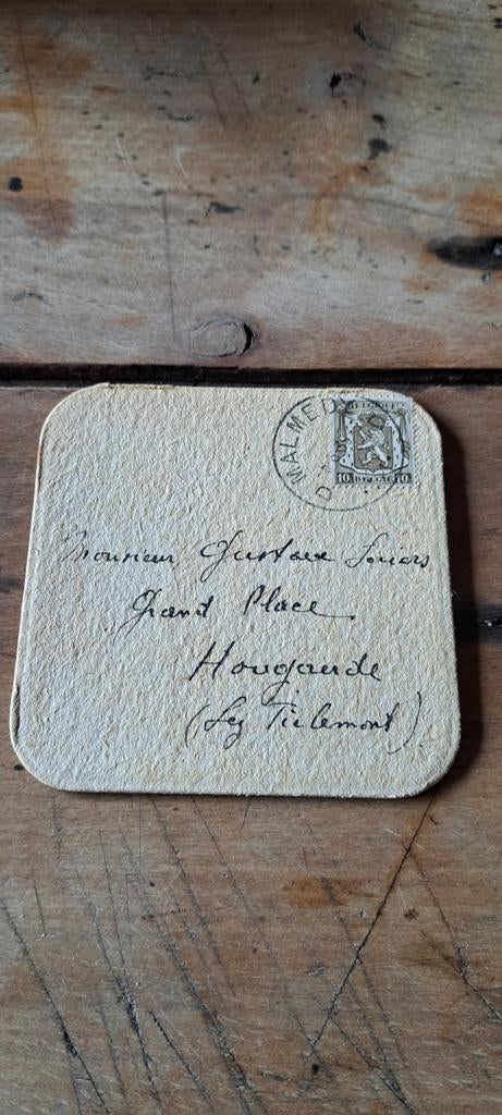 1939 Uniek bierviltje sous bock Hoegaarden Loriers Malmedy, Enlèvement ou Envoi