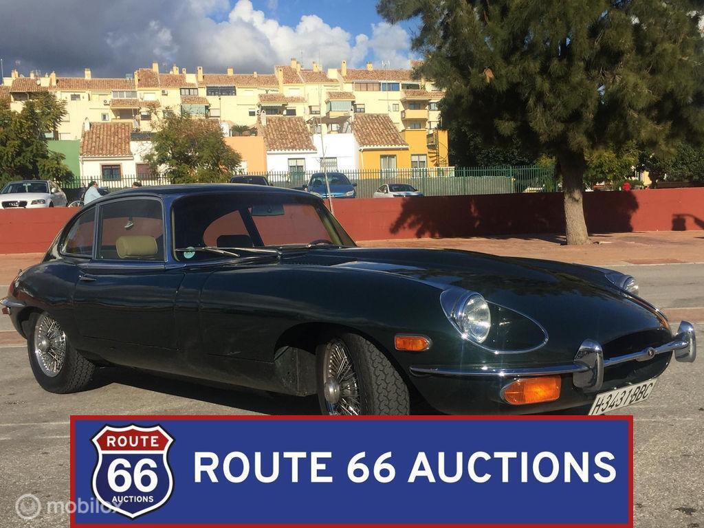 Jaguar E-Type S2 Coupe | 1970 | Route 66 Auctions, Auto's, Zwart, Bedrijf, Handgeschakeld, Overige carrosserie