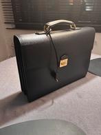 Porte documents JC Dupont en cuir noir, Cuir, 30 à 40 cm, Enlèvement, Utilisé